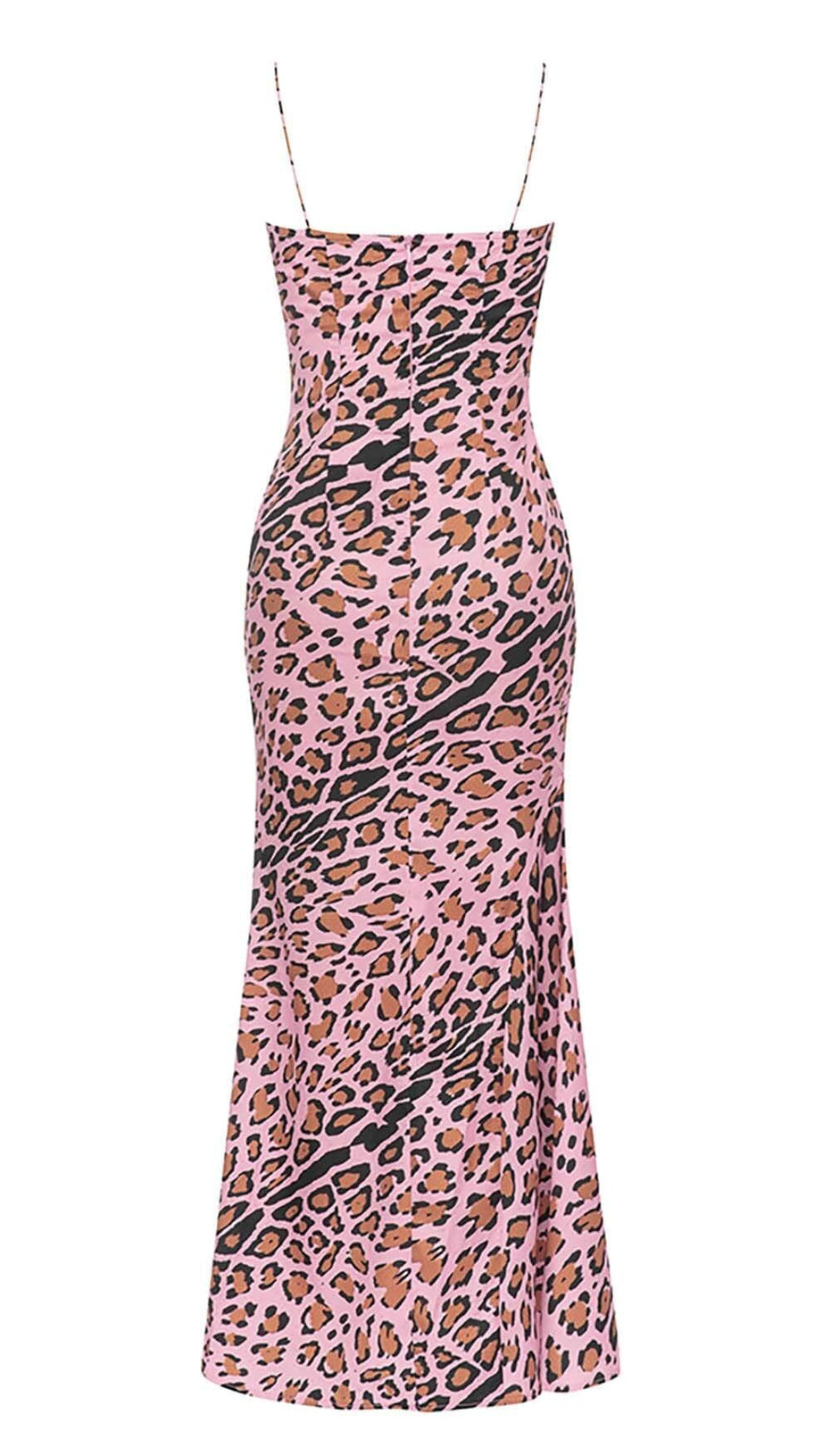 SPAGHETTI STRAP STRIPE MAXI DRESS IN PINK