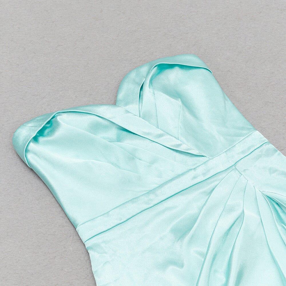 AIIZIE SATIN SLEEVELESS MIDI DRESS IN MINT GREEN - product image