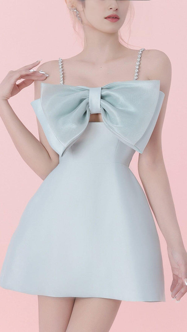 AIIZIE SLING BOW A-LINE MINI DRESS - product image