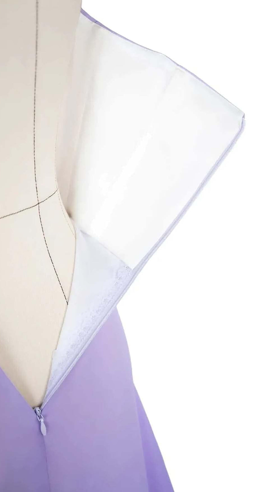 A-Linien-Midikleid mit Strapsen in Lila