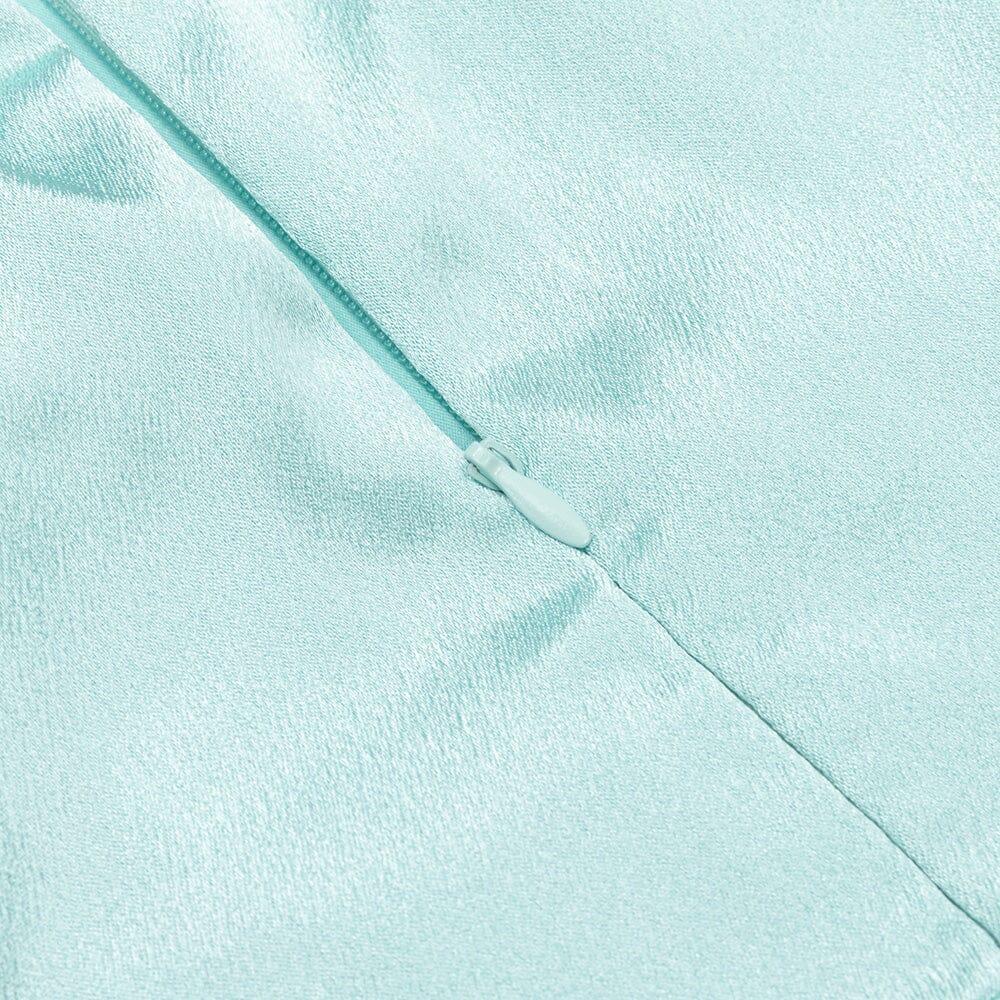 AIIZIE SATIN SLEEVELESS MIDI DRESS IN MINT GREEN - product image