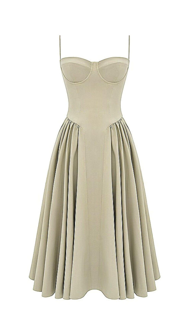 AIIZIE TAUPE BELTED SUNDRESS - product image