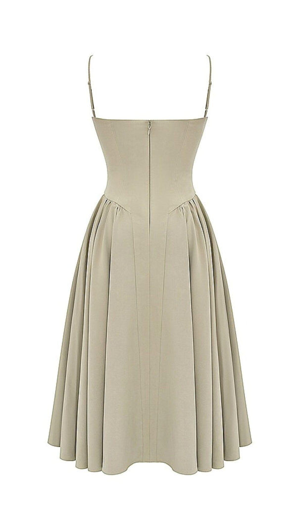 AIIZIE TAUPE BELTED SUNDRESS - product image