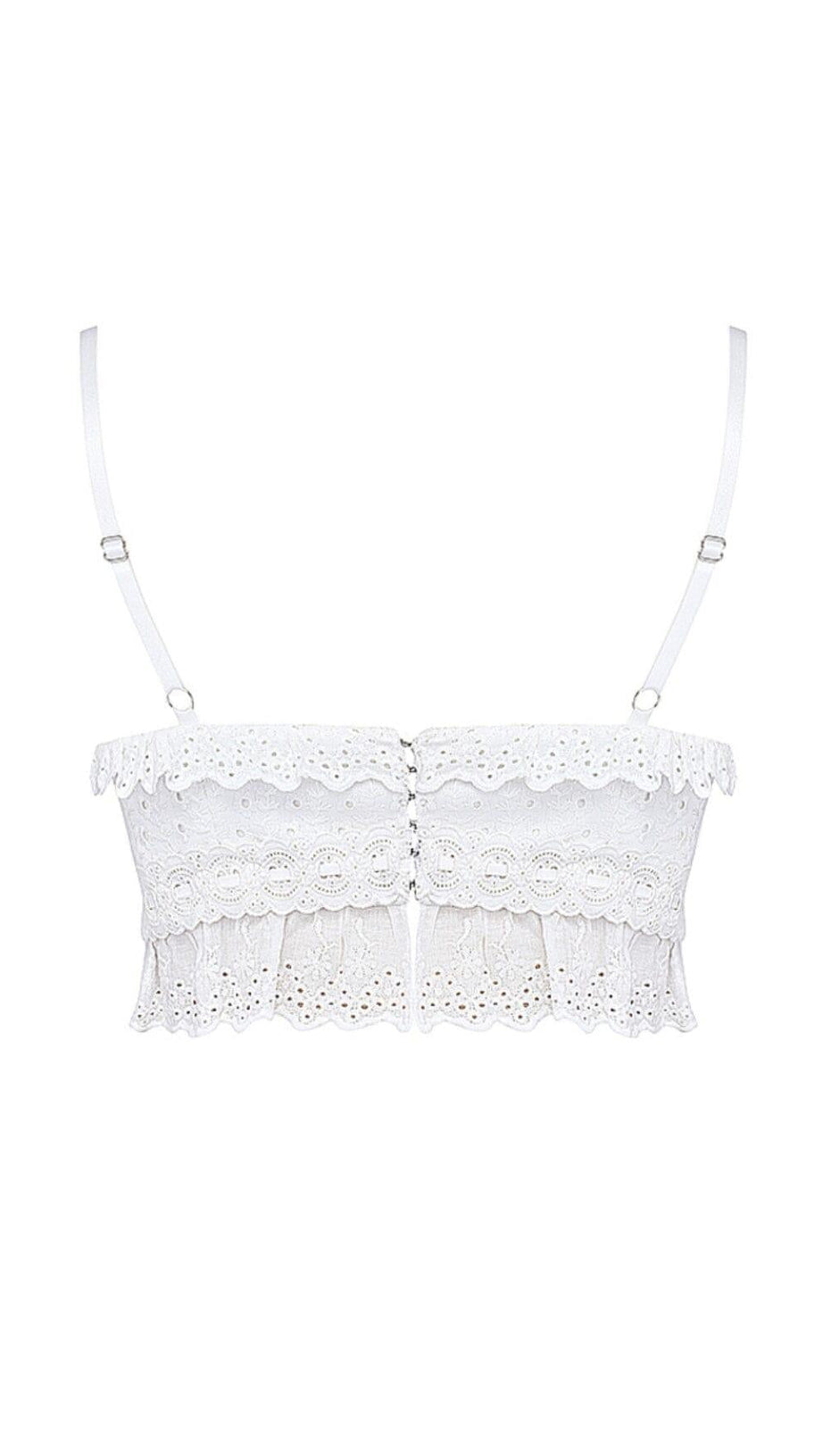 WEISSES BRODERIE ANGLAIS BRALETTE-OBERTEIL