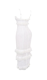 WHITE BRODERIE MAXI DRESS