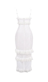 WHITE BRODERIE MAXI DRESS