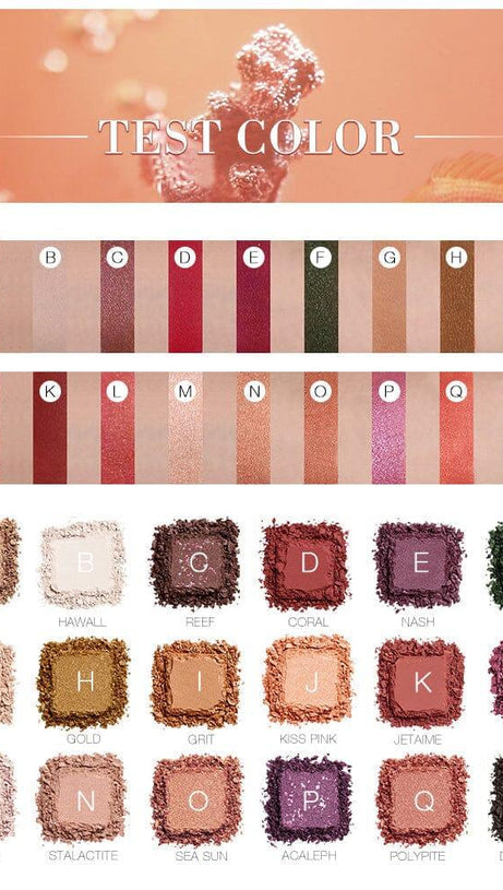 Glitzernder, schimmernder, matter, rauchiger Lidschatten, 18 Farben