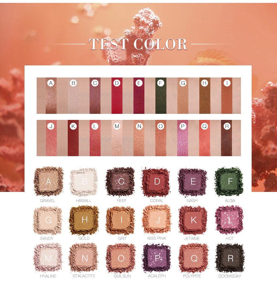 AIIZIE GLITTER SHIMMER MATTE SMOKY EYE SHADOW 18 COLORS - product image