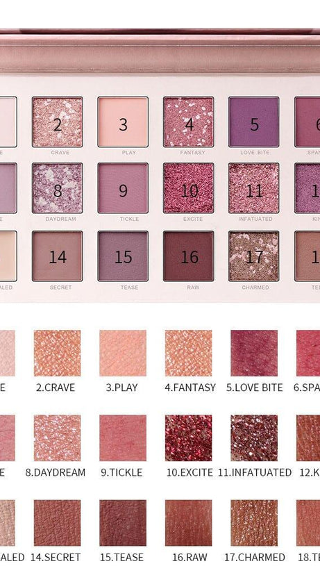 MATTE EASY COLOR PEARL 18 COLOR PINK EYESHADOW