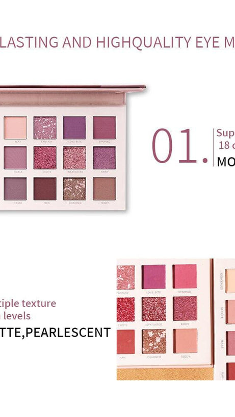 MATTE EASY COLOR PEARL 18 COLOR PINK EYESHADOW