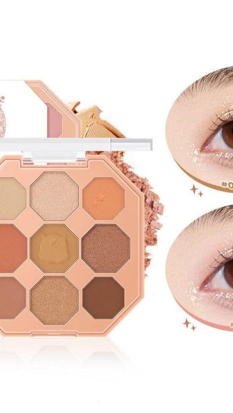 Mattierter Lidschatten mit Perlglanz und Glitzer-Pailletten