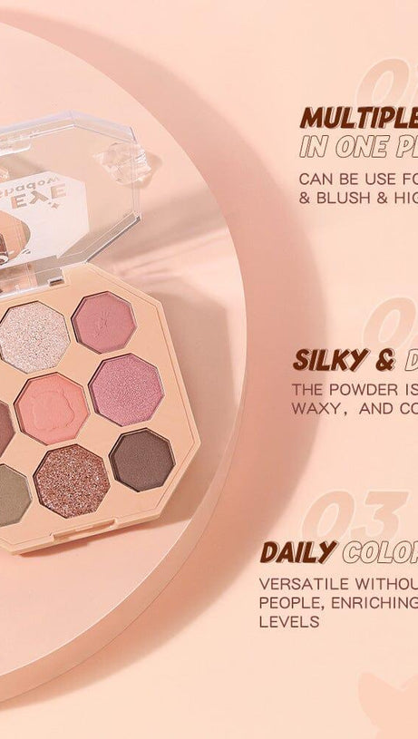 Mattierter Lidschatten mit Perlglanz und Glitzer-Pailletten