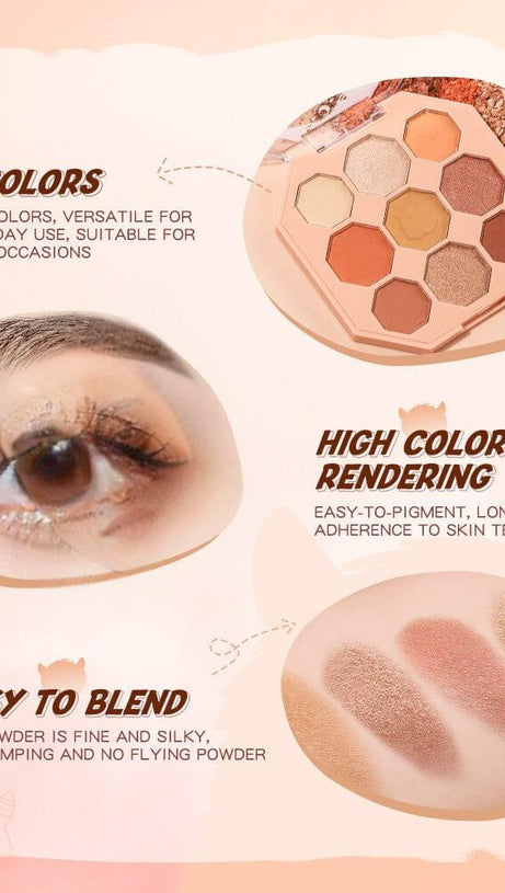 Mattierter Lidschatten mit Perlglanz und Glitzer-Pailletten