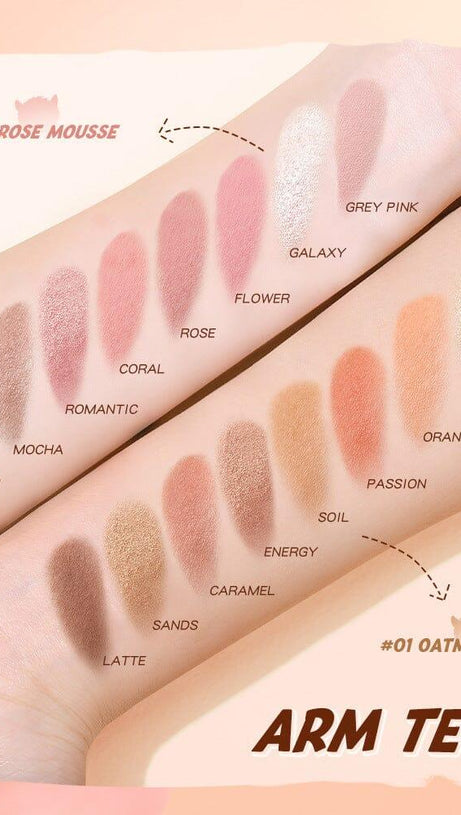 Mattierter Lidschatten mit Perlglanz und Glitzer-Pailletten