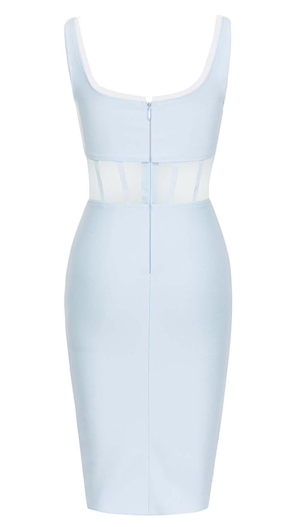 AIIZIE BODYCON CORSET MIDI DRESS IN BLUE - product image