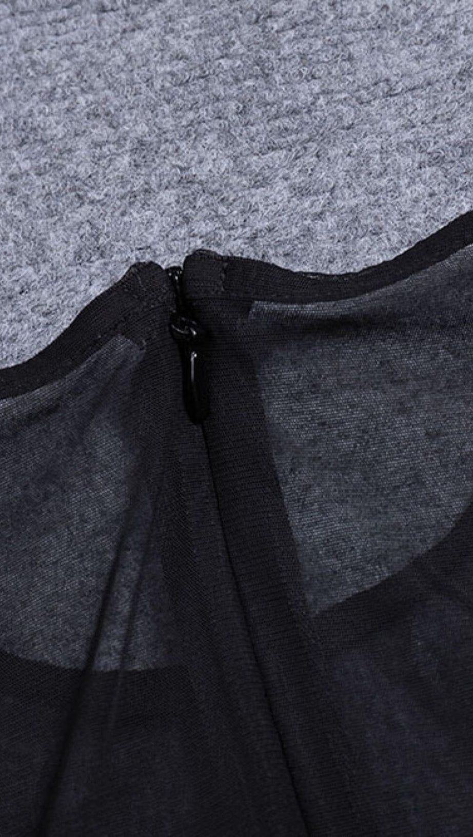 CORSET MESH MIDI DRESS IN BLACK