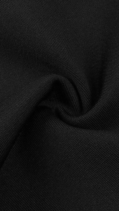 CUT OUT ASYMMETRIC MINI DRESS IN BLACK