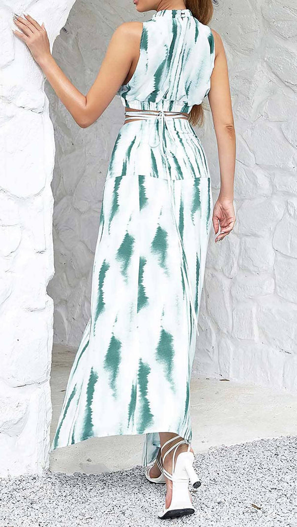 AIIZIE HALTER SLEEVELESS MAXI DRESS IN MULTI-COLOR - product image