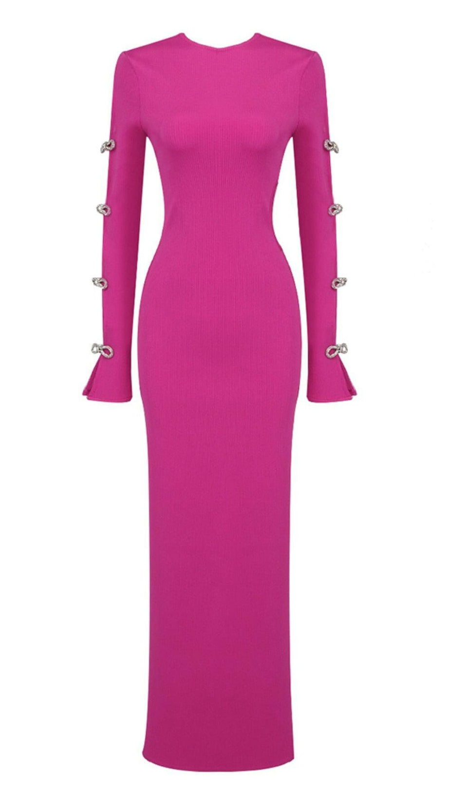 BANDAGE CUT OUT MAXI DRESS IN PINK