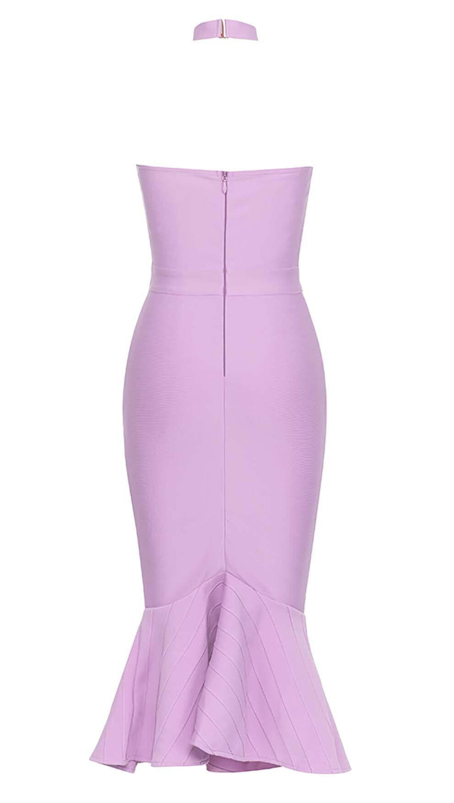 MERMAID CORSET MIDI DRESS IN PURPLE