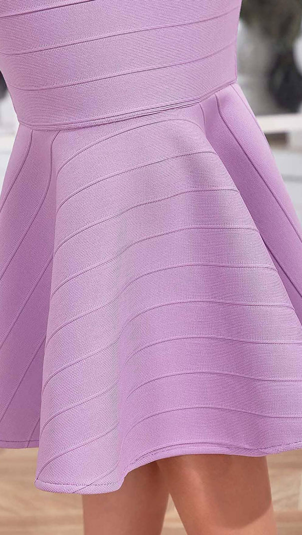 AIIZIE MERMAID CORSET MIDI DRESS IN PURPLE - product image