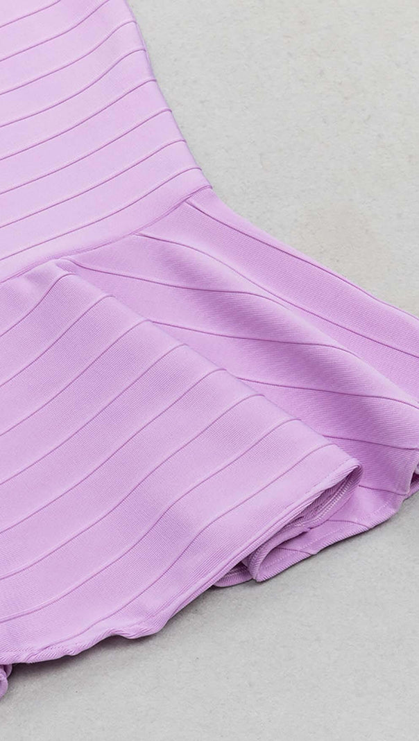 AIIZIE MERMAID CORSET MIDI DRESS IN PURPLE - product image