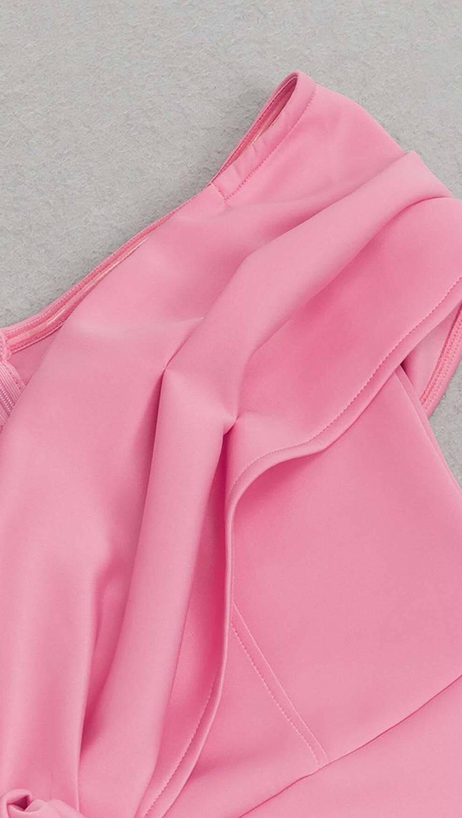 OFF SHOULDER SIDE SPLIT MIDI DRESS IN PINK