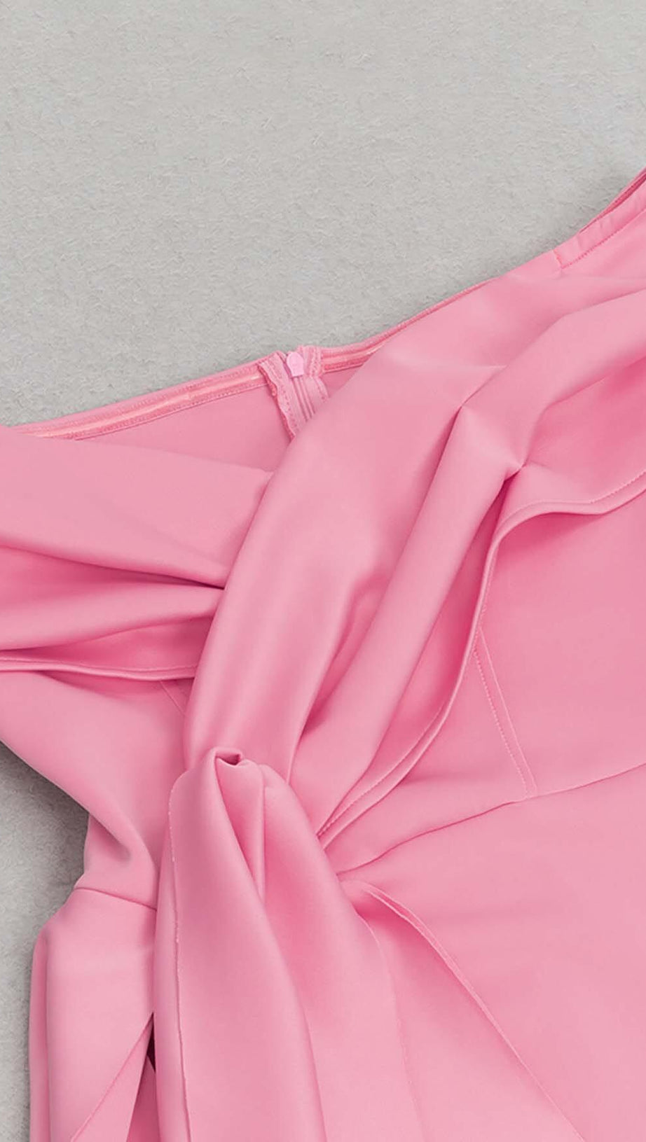 OFF SHOULDER SIDE SPLIT MIDI DRESS IN PINK