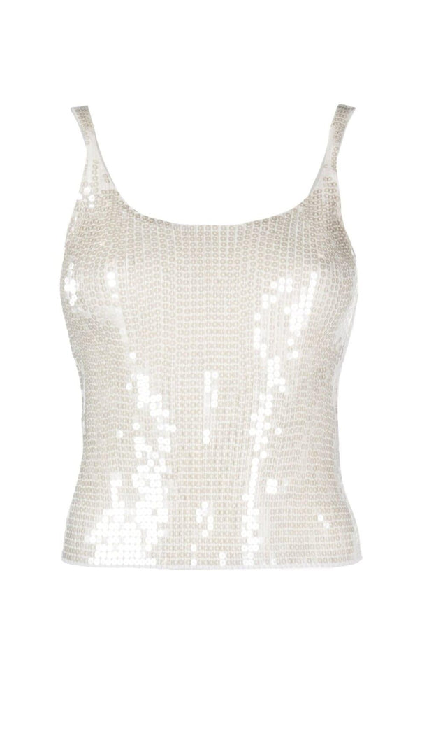 AIIZIE SEQUIN EMBROIDERED TANK TOP - product image