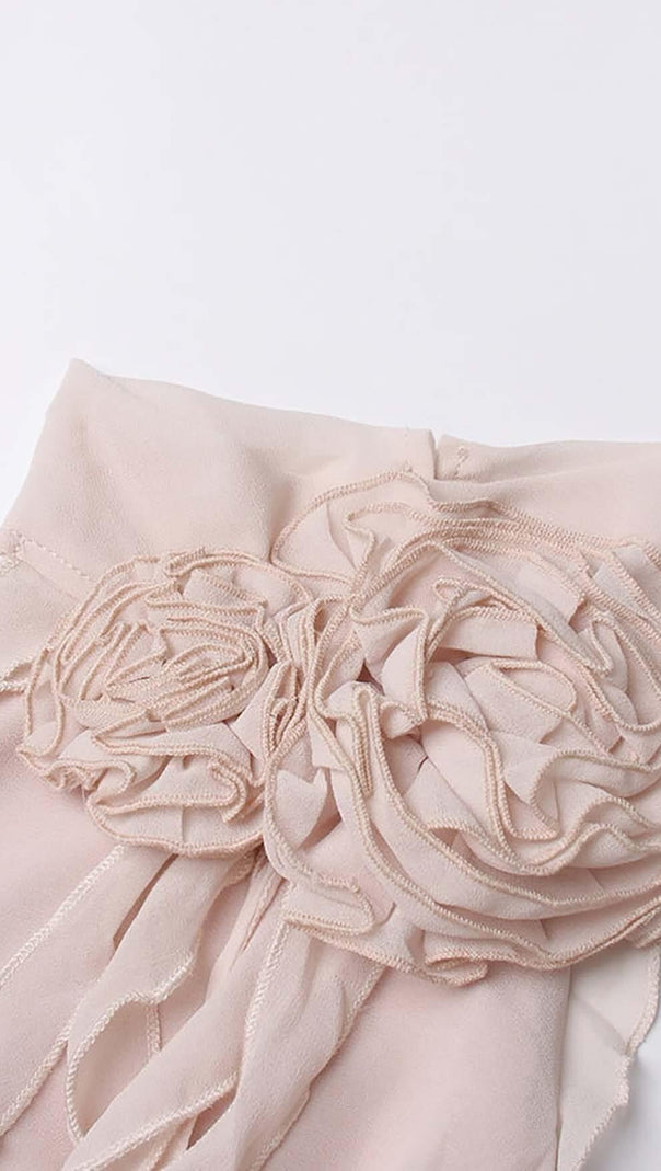 AIIZIE SLEEVELESS RUFFLES MINI DRESS IN WHITE - product image