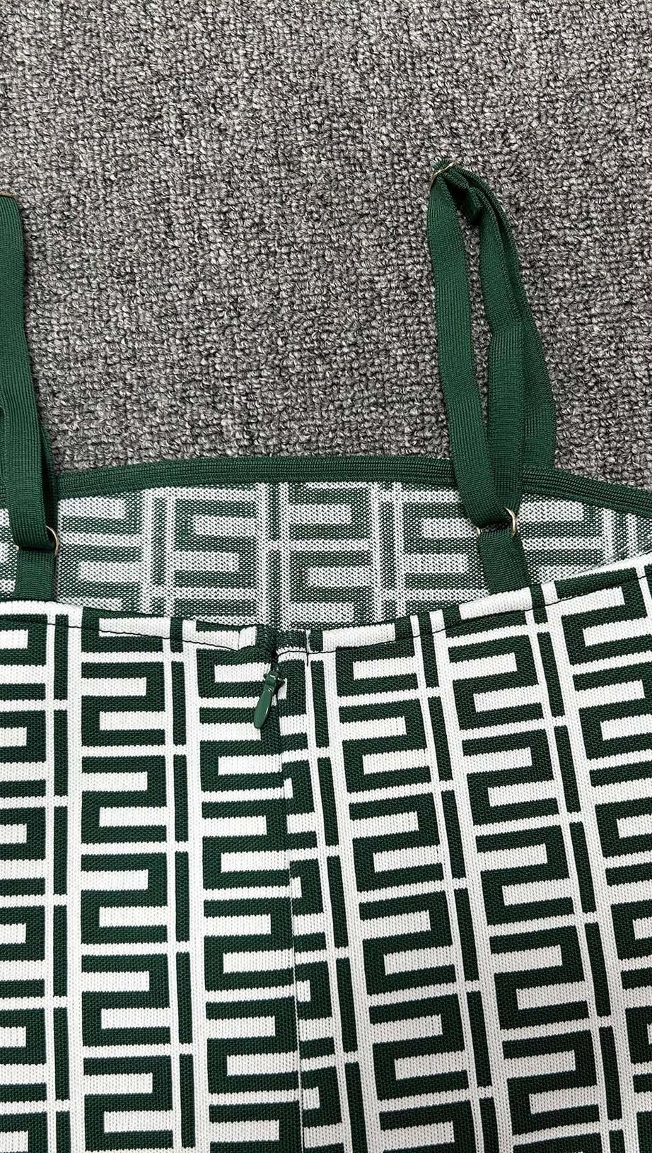 SPAGHETTI STRAP BANDAGE MIDI DRESS IN GREEN