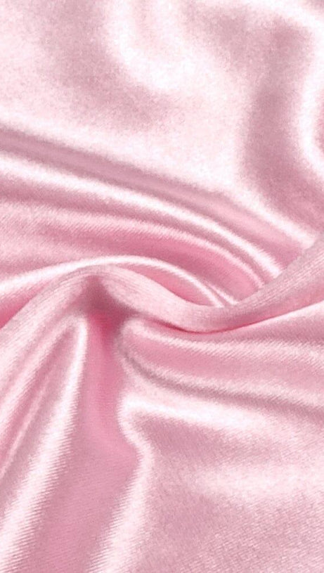 LACE SATIN MAXI DRESS IN PINK