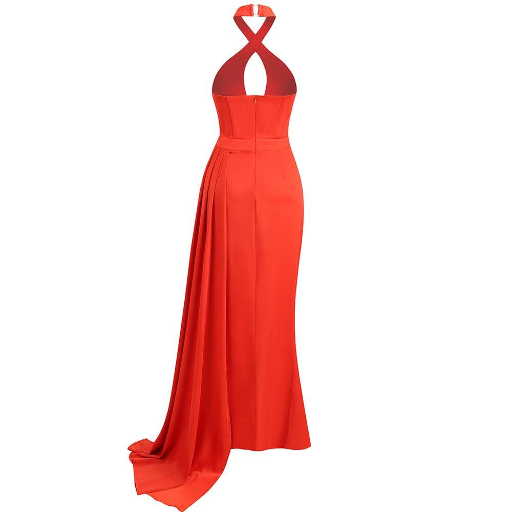 AIIZIE SLEEVELESS THIGH SLIT MAXI DRESS IN RED - product image