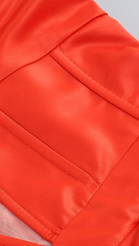 SLEEVELESS THIGH SLIT MAXI DRESS IN RED