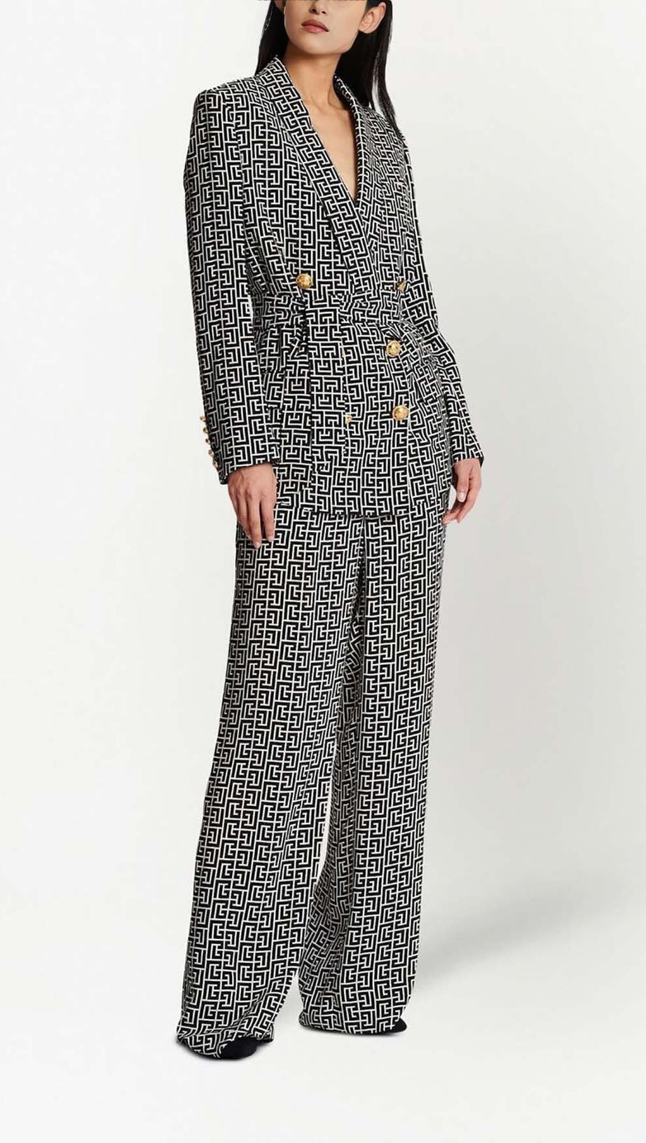 COLOURWAY BELTED DOUBLE-BREASTED BLAZER