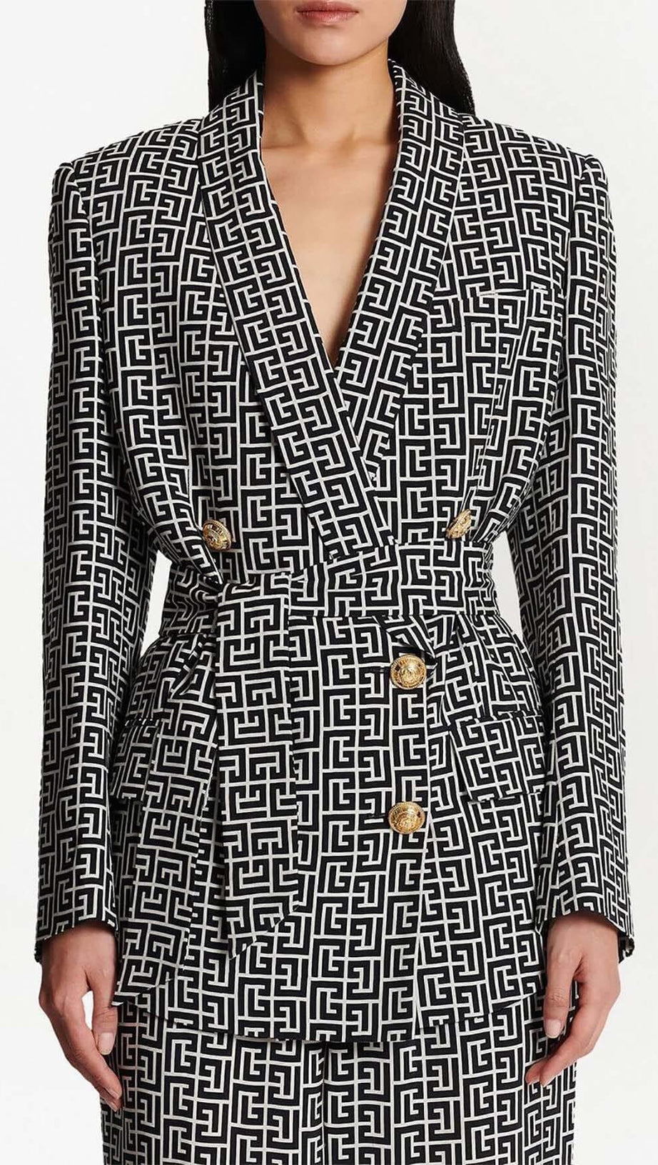 COLOURWAY BELTED DOUBLE-BREASTED BLAZER