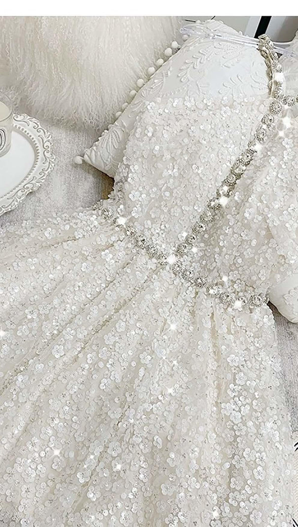 AIIZIE CRYSTAL HALTER MINI DRESS IN WHITE - product image