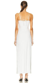 CUT OUT MAXI DRESS IN WHITE