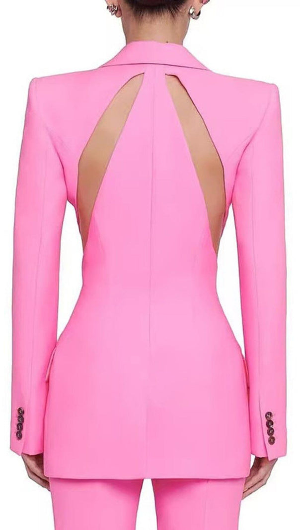 AIIZIE CUTOUT BLAZER SUIT IN PINK - product image