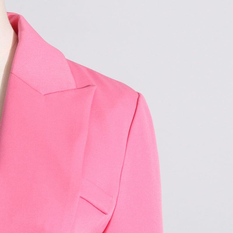 CUTOUT BLAZER SUIT IN PINK