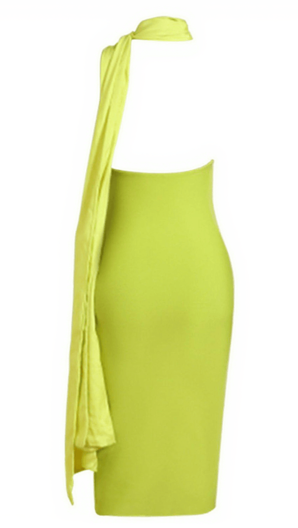 Kinga Halterneck Bandage Midi Dress