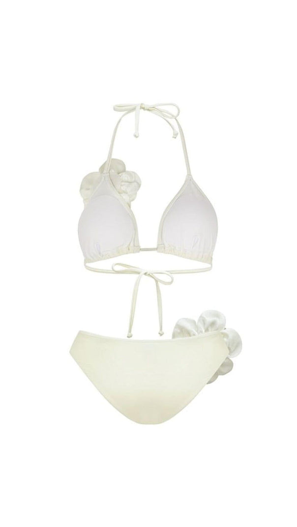 AIIZIE FLOWER BIKINI SUIT IN WHITE - product image