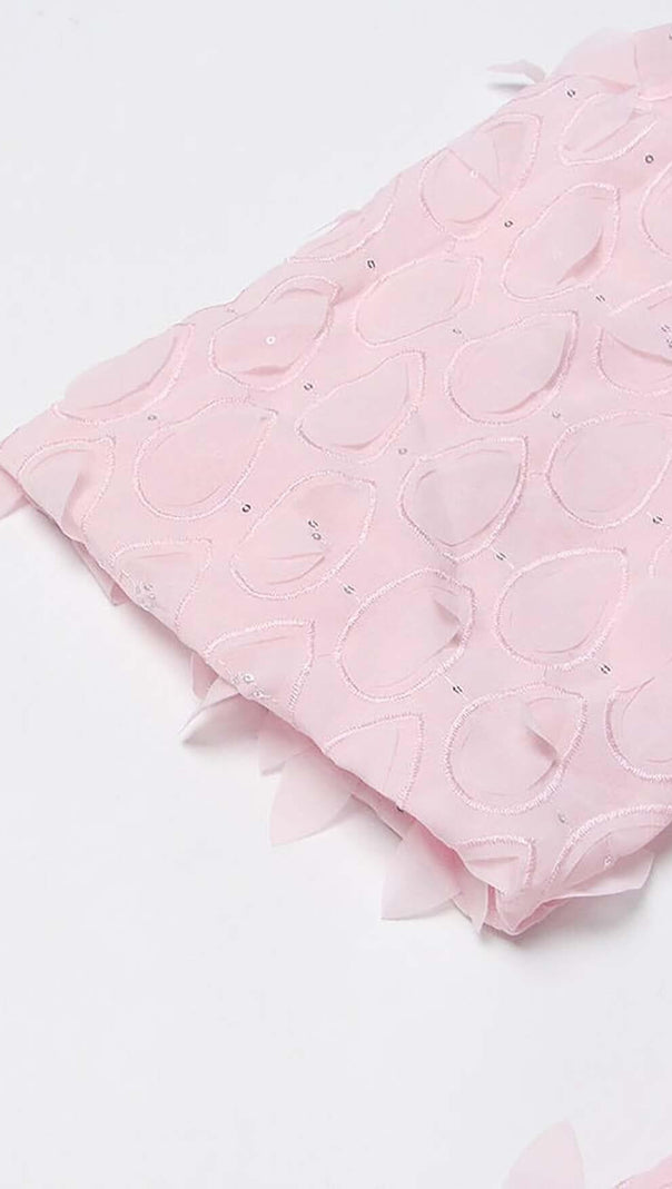 AIIZIE FRILL CUTOUT TRIM MINI DRESS IN PINK - product image