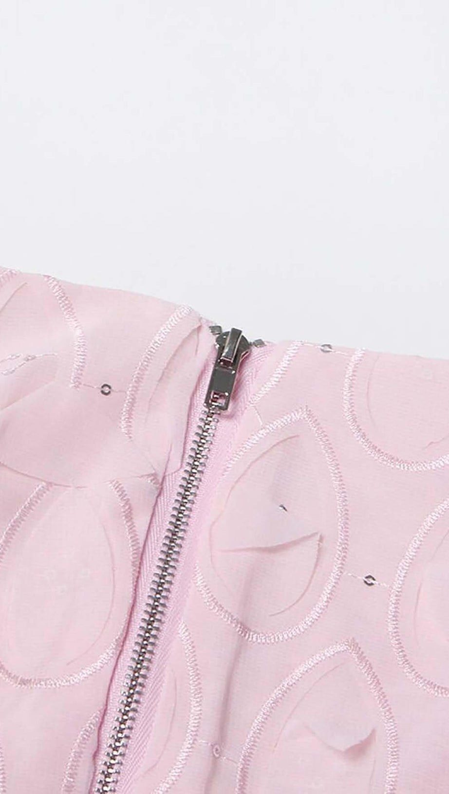 FRILL CUTOUT TRIM MINI DRESS IN PINK