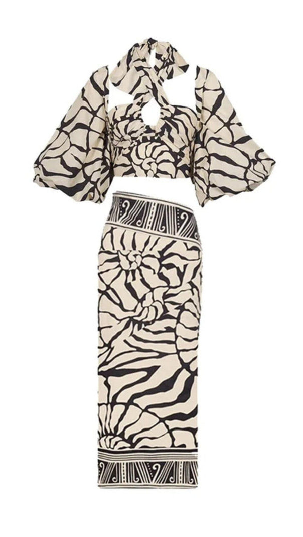 AIIZIE HALTER PRINTED SWIMSUIT - product image