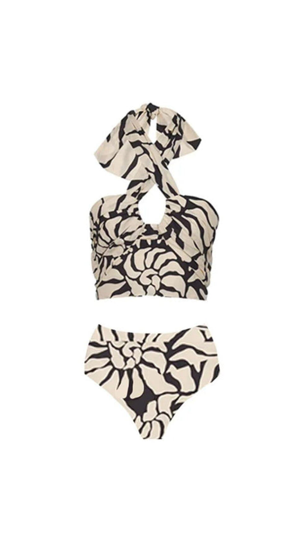 AIIZIE HALTER PRINTED SWIMSUIT - product image