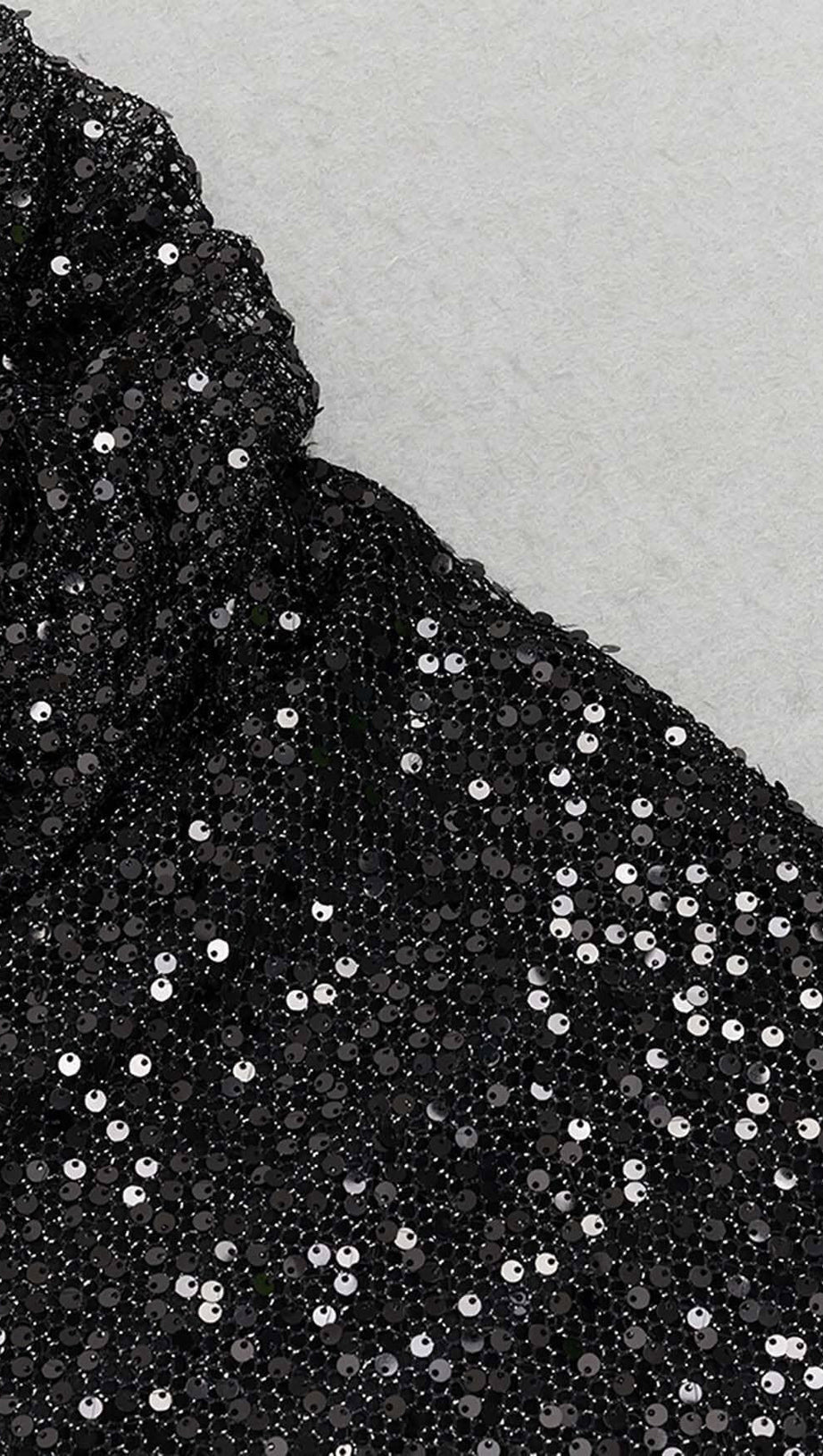 HALTER SLEEVELESS SEQUIN MAXI DRESS IN BLACK