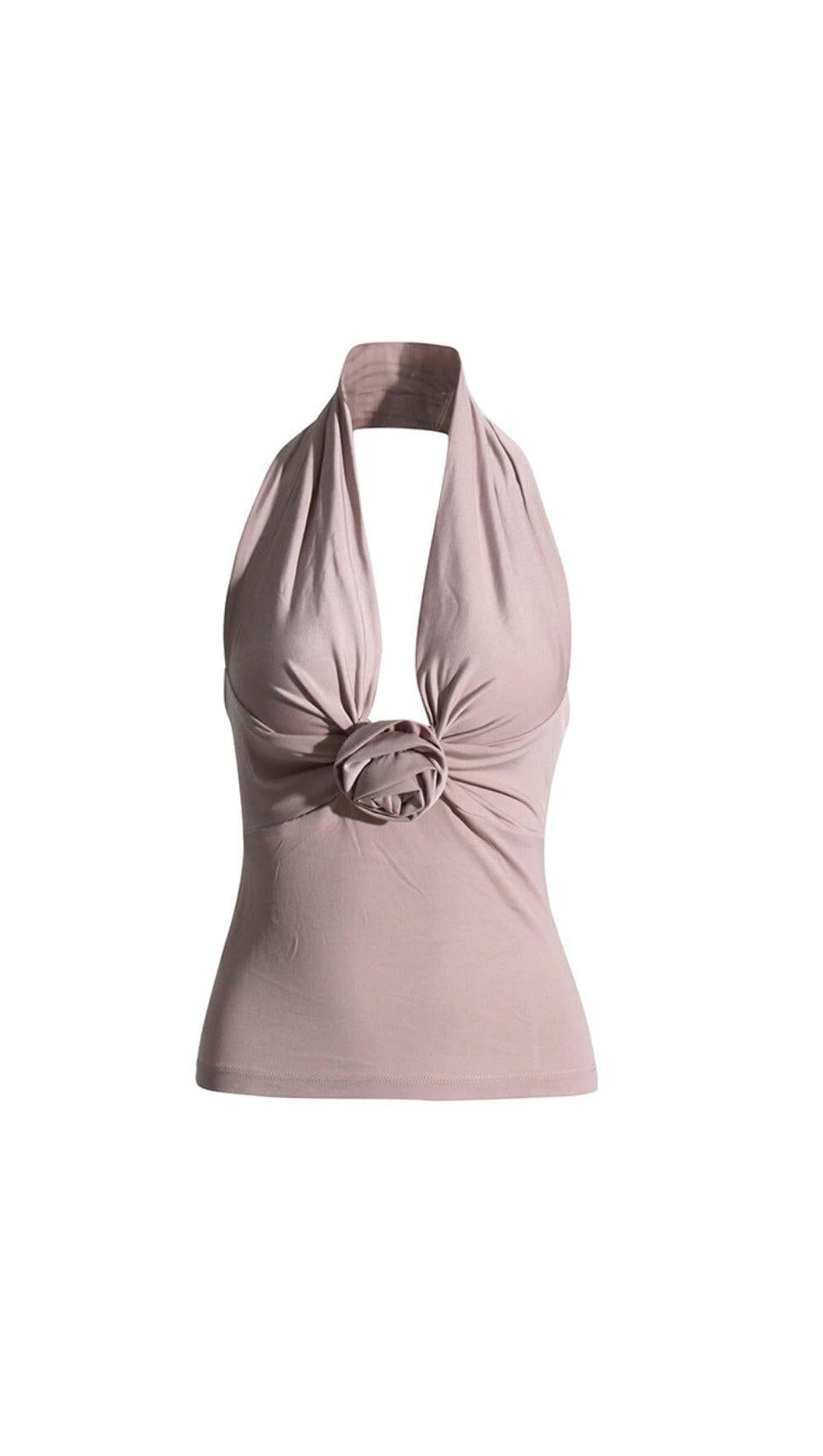 Neckholder-Top mit Blumenmuster