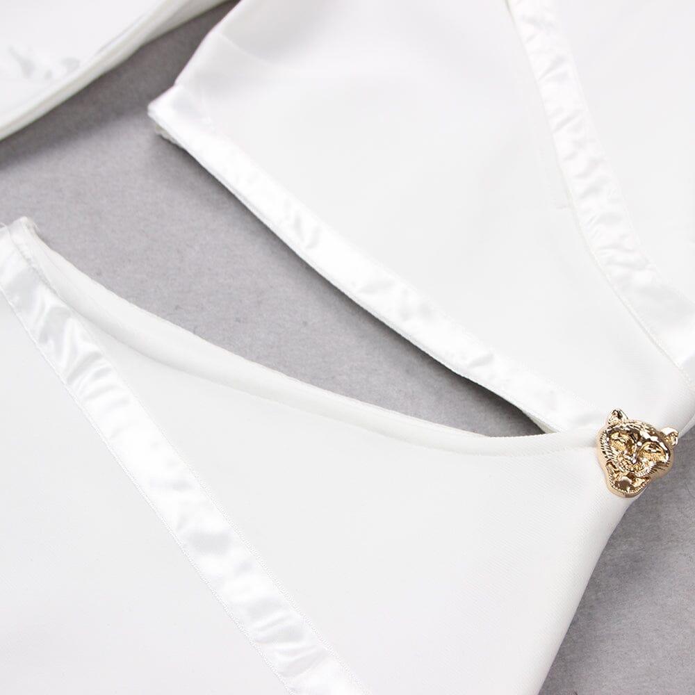 AIIZIE CUT OUT THIGH SLIT MINI DRESS IN WHITE - product image