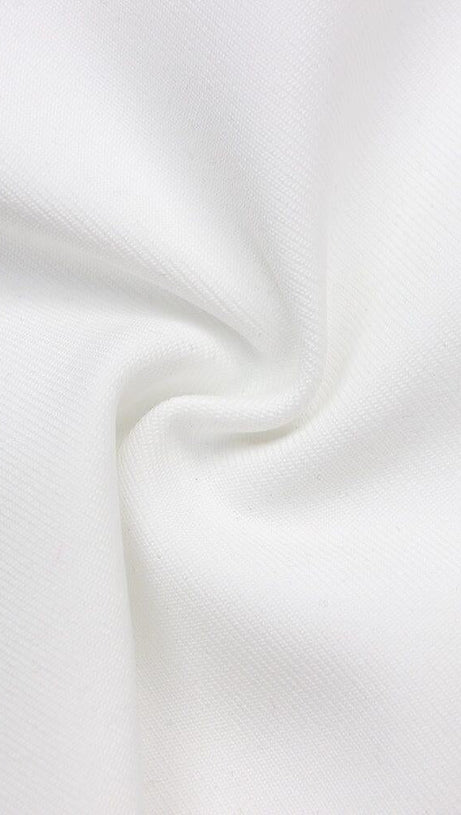 CUT OUT THIGH SLIT MINI DRESS IN WHITE